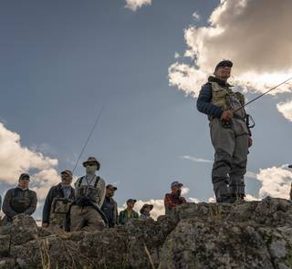 Students and instructors at The School of Trout