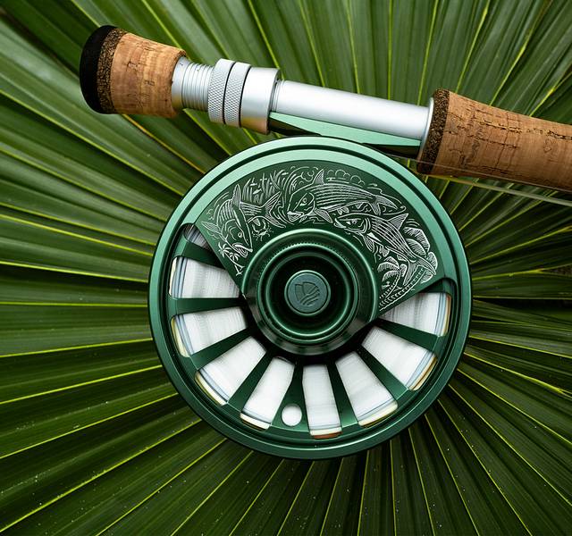 The new Redington GRANDE Artist Series bonefish edition fly reel