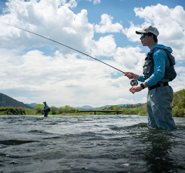 Kian Tanner fishes the Missouri River with his father 
