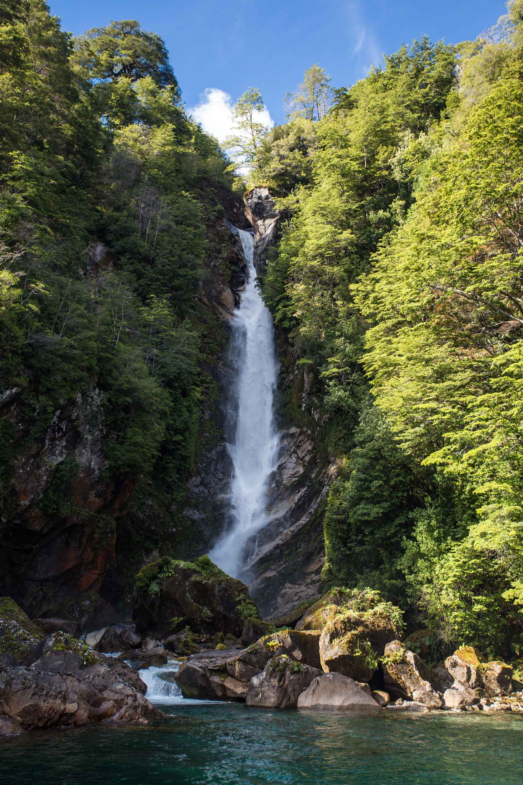 waterfall - Lago Yelcho, Patagonia, Chile
