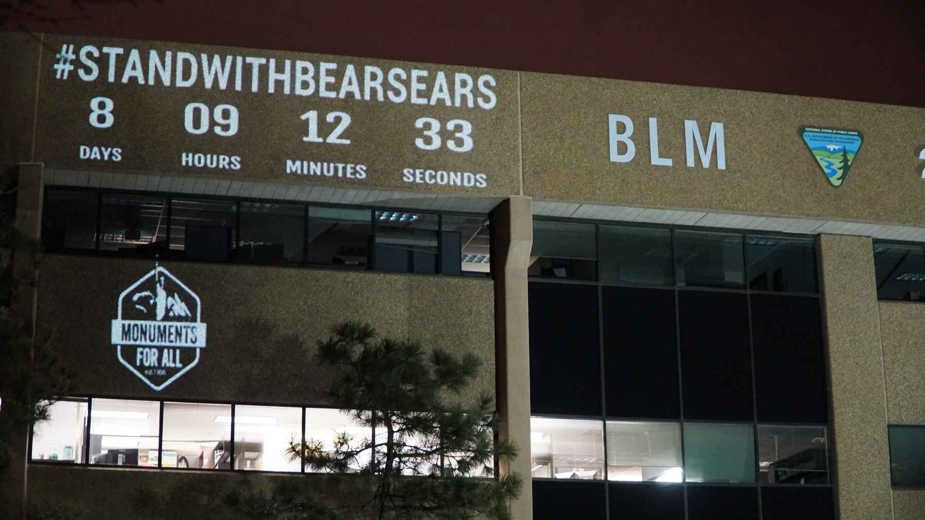 Patagonia countdown clock, BLM headquarters