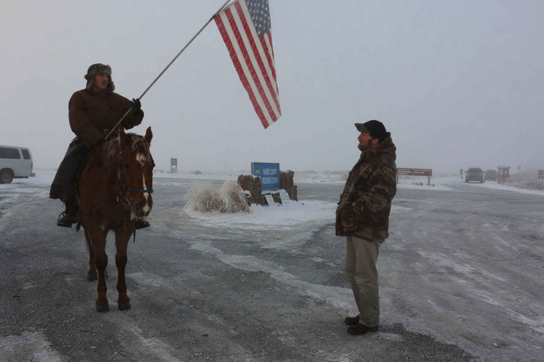 Protestors at the Malheur National Wildlife Refuge - Oregon