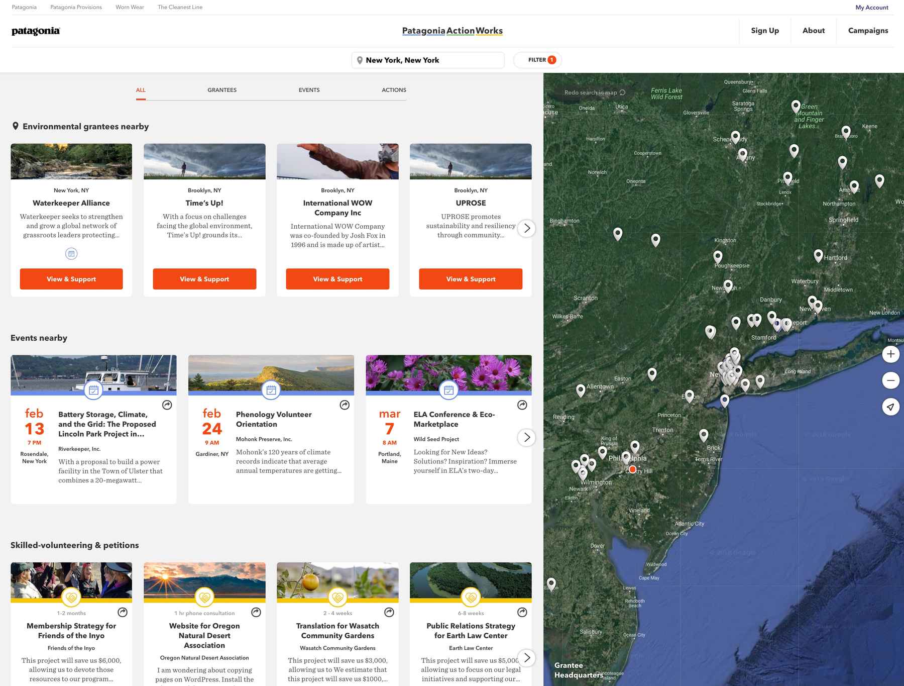Content: Patagonia Patagonia Action works
