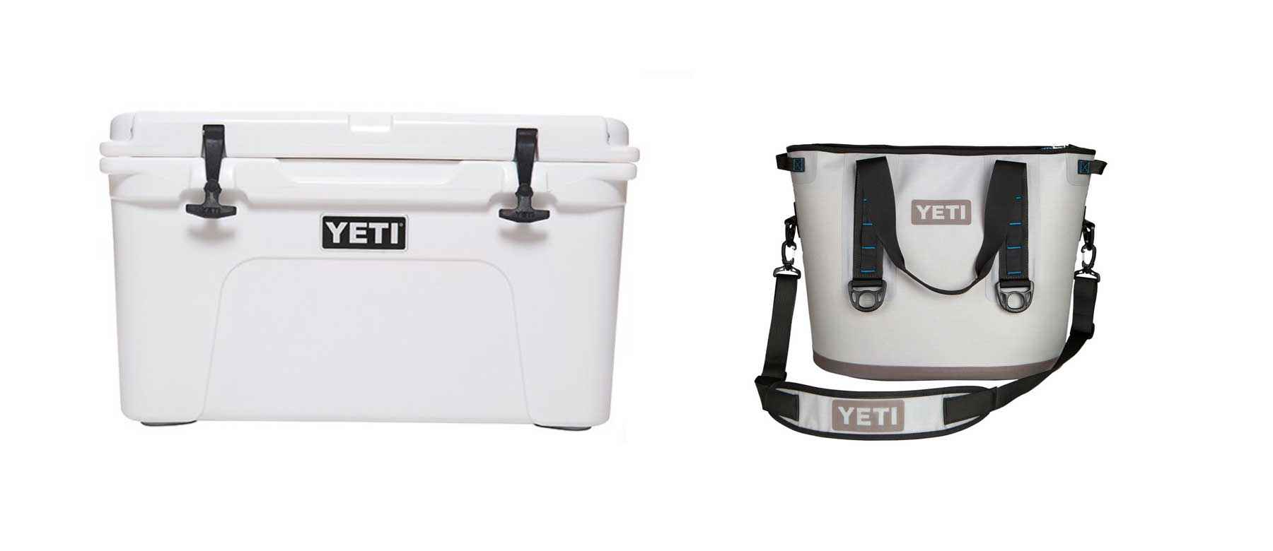 The YETI Tundra and Hopper.