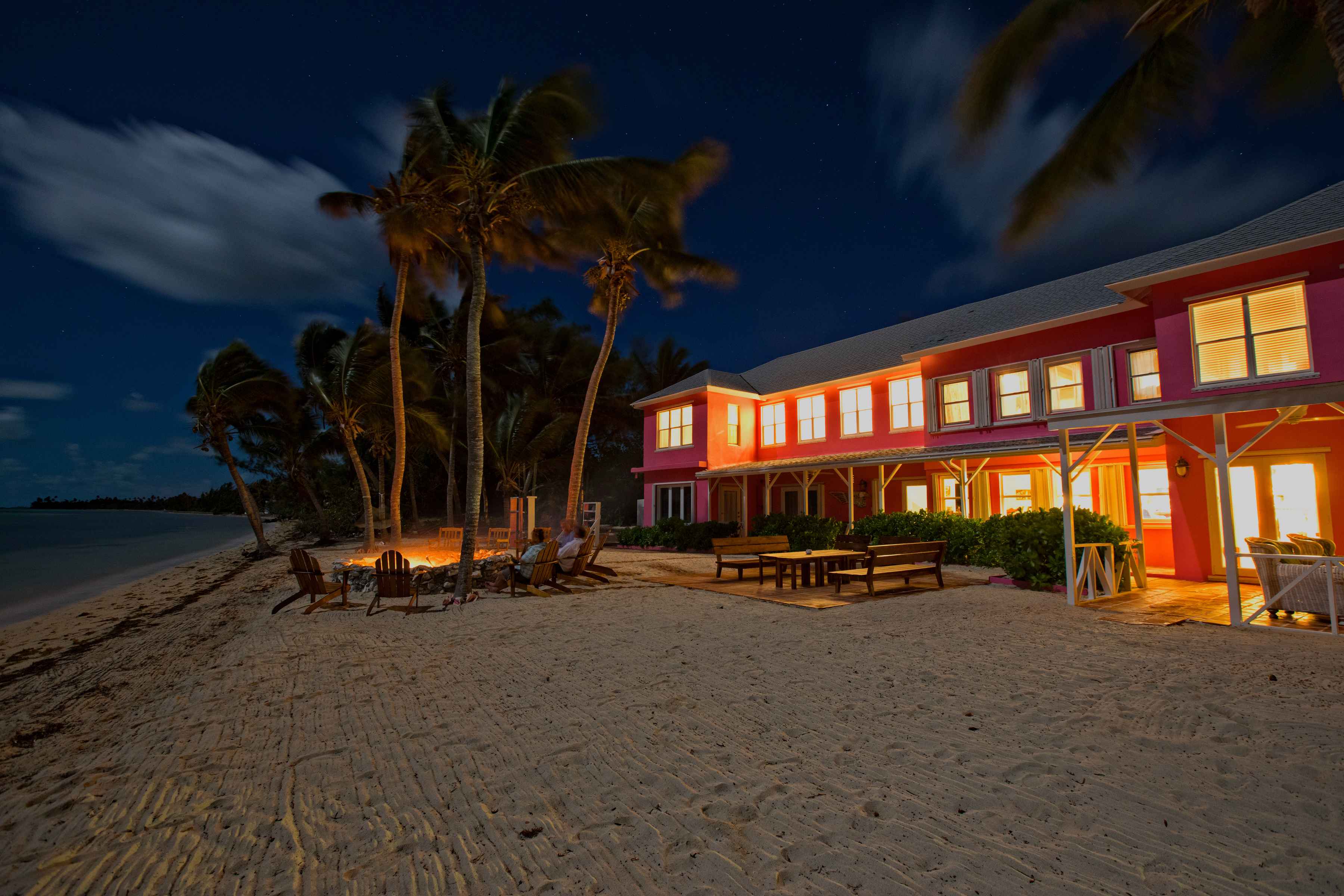 Under the stars at Bair's Lodge (photo: Earl Harper). nighttime at bair's lodge