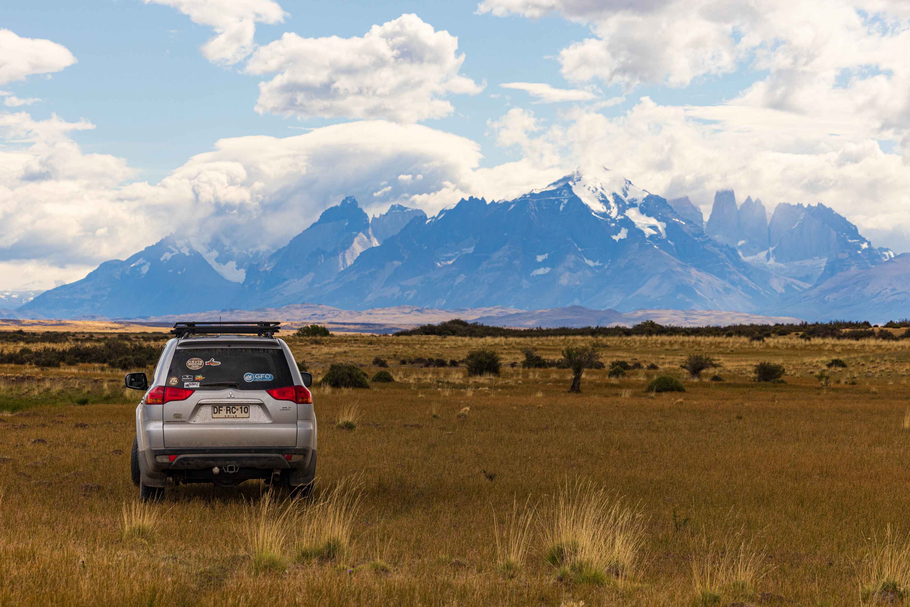 Photo: Chad Shmukler. suv on a ranch near torres del paine