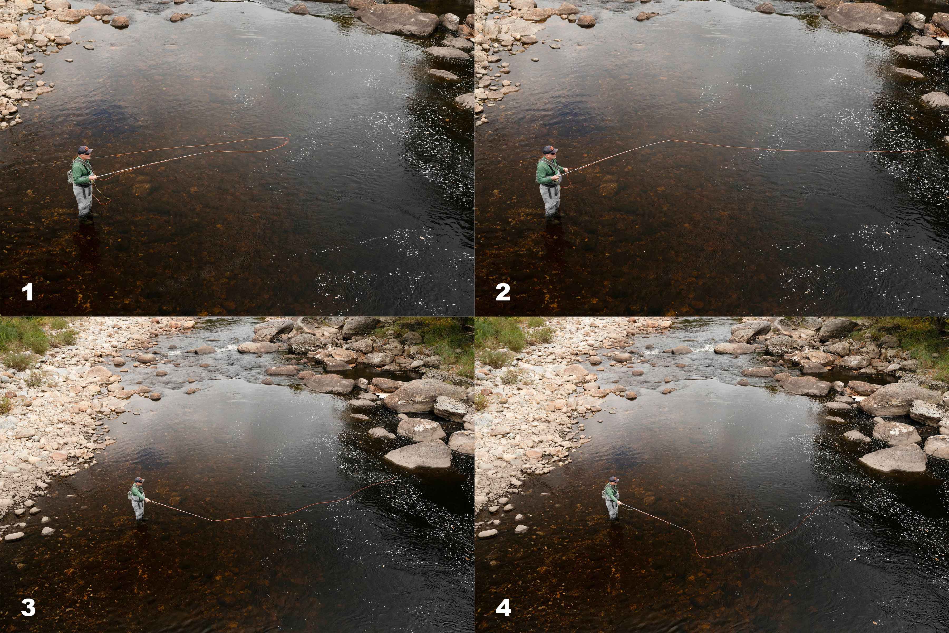 how to perform a reach cast - fly fishing