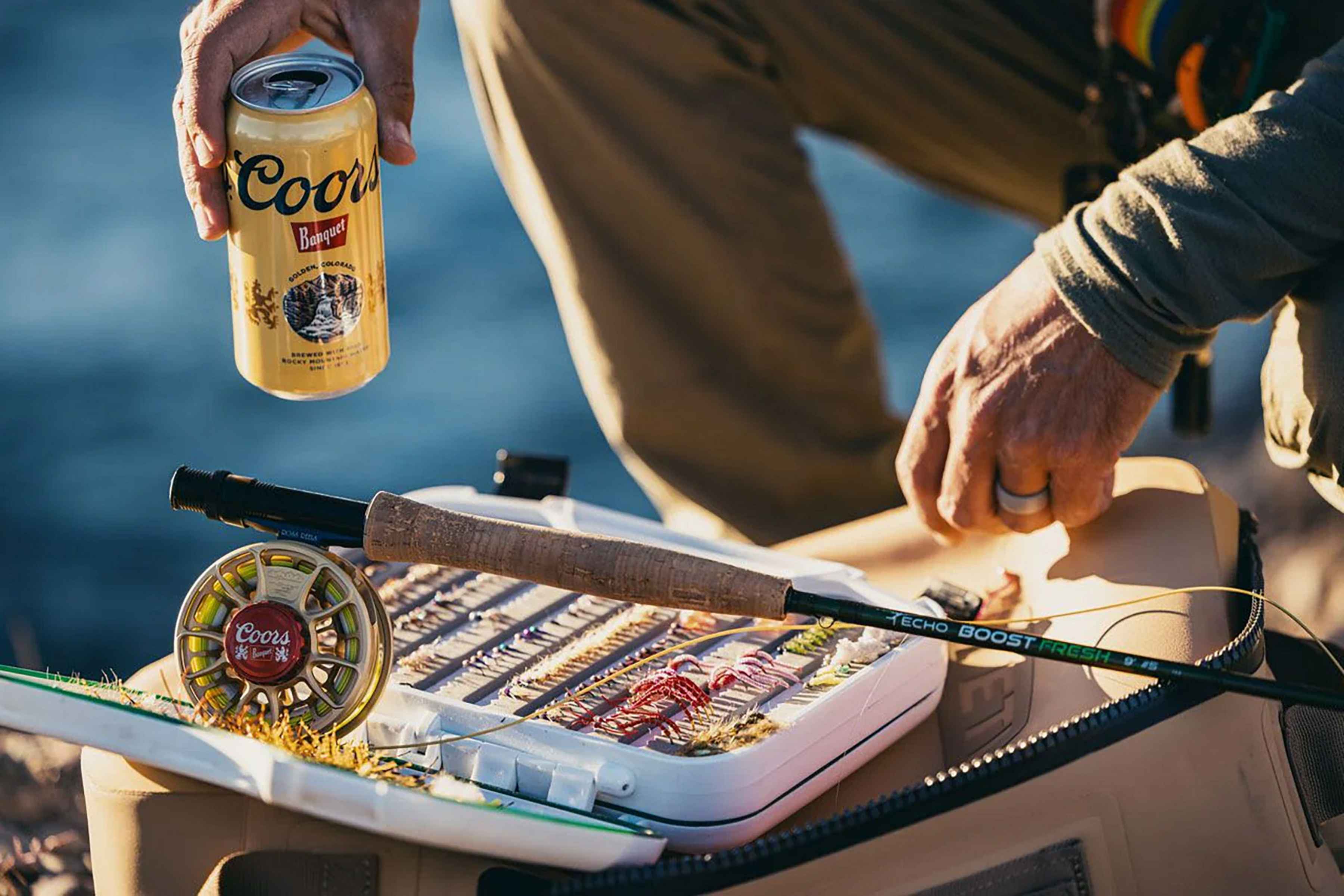 The Ross x Coors Banquet Animas fly reel (photo: Ross Reels). ross x coors banquet animas fly reel