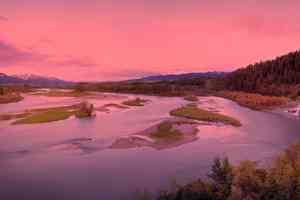 Sunset on the South Fork of the Snake River in Idaho