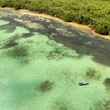 flats fishing aerial - mexico