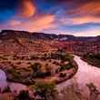 Sunset over the Chama River in New Mexico