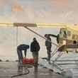 float plane painting by bob white