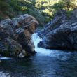 Deer Creek Falls and fish ladder, near Highway 32 in Tehema County, California.