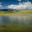 fly fishing - father and son - missouri river montana