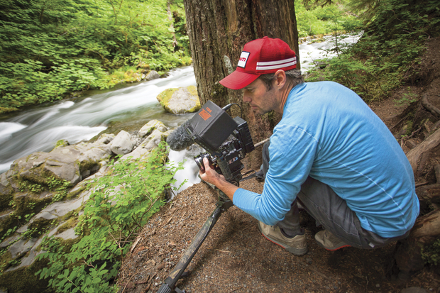 Ben Knight films a river that someone forgot to dam in Washington’s Olympic National Park. Ben Knight films a river that someone forgot to dam in Washington’s Olympic National Park.