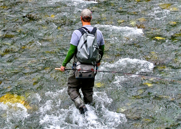 Sporting the Fishpond Westwater Guide Lumbar pack with Patagonia's Stormfront backpack. (photo: Chris Hunt) Fishpond Westwater Guide Lumbar Pack