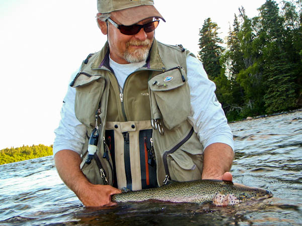 A beautiful leopard rainbow trout near Reel Wilderness Adventure's camp in Bristol Bay, Alaska. Bristol Bay Rainbow TRout