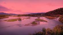 Sunset on the South Fork of the Snake River in Idaho