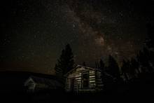 old cabin night