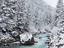 winter stream in montana