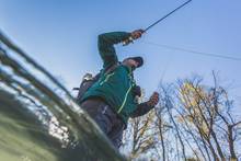 casting fly rod low angle