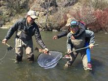 Women fly fishing - moms on the water