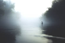 fly fishing in the fog