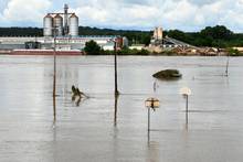 June 14, 2019. High levels on the Arkansas River flood the nearby banks in downtown Dardanelle, Arkansas (photo: Jocelyn Augustino/FEMA). dardanelle 2019 arkansas river floods