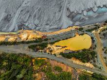 An abandoned mine on the banks of the Tulsequah Rive