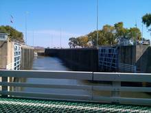 The Brandon Road lock and dam site.