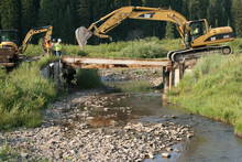 bridge construction jackknife creek idaho