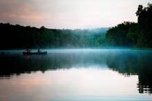 summer evening on the bass pond