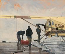 float plane painting by bob white