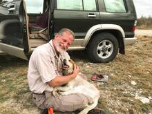 Bill Madsen and Mazie, reunited after 21 days