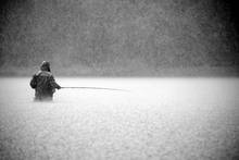 Steelhead fishing in the rain