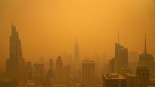 new york city skyline wildfires