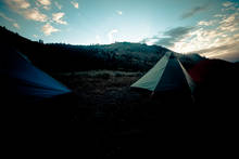 Tents in Yellowstone Park's Black Canyon