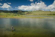 fly fishing - father and son - missouri river montana