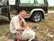 Bill Madsen and Mazie, reunited after 21 days (photo: Troy Galow). Bill Madsen and Mazie, reunited after 21 days