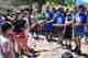 Wooden salmon for the relay race (photo: Juliet Grable). klamath river relay race