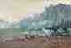 historic painting of muir glacier