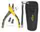 The new Typhoon pliers, which include a lanyard, carrying case and spare set of cutting teeth. Dr. Slick Typhoon pliers.